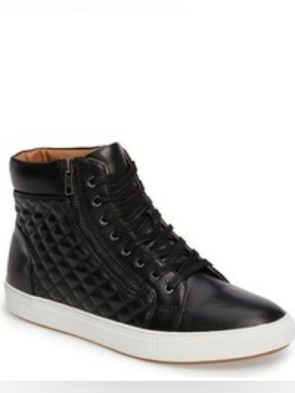 Steve Madden Quodis Quilted High Top Sneaker Black